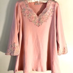 Quaker Factory pink top